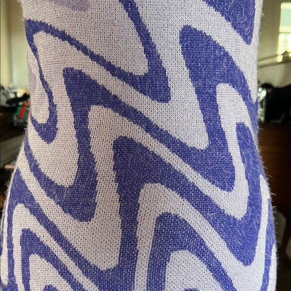 This is a House of Sunny Wannabe Hockney dress in shades violet wavy knit - Picture 11 of 17
